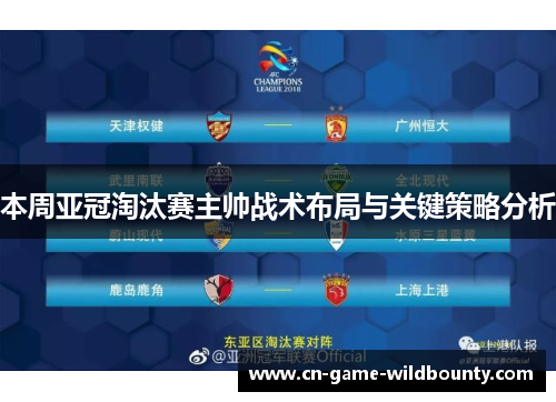 本周亚冠淘汰赛主帅战术布局与关键策略分析 本周亚冠淘汰赛主帅战术布局与关键策略分析